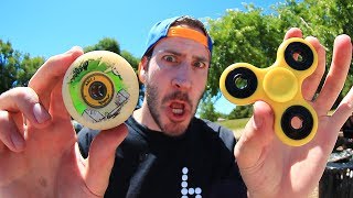 FIDGET SPINNER BEARINGS IN A SKATEBOARD WHEEL [upl. by Anselmo]