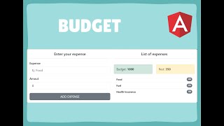 Angular  Budget App [upl. by Synned]