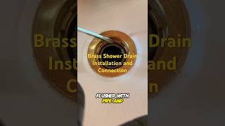 How to install a brass shower drain on a floor stone shower base No caulk shower drain diy howto [upl. by Soren]