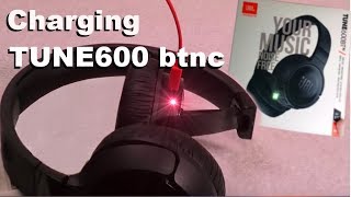 How to CHARGE the JBL TUNE 600 BTNC headphone battery [upl. by Warila698]