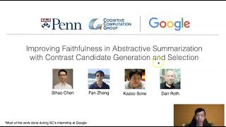 NAACL 2021 presentation Improving Faithfulness in Abstractive Summarization [upl. by Short]