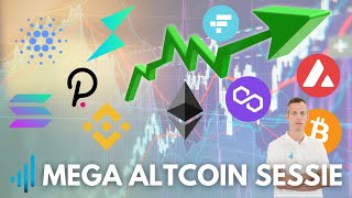 Mega Altcoin sessie  BTC  ETH  RUNE  SOL  AVAX  MATIC  DOT  BNB  FTT  ADA [upl. by Attenwahs]