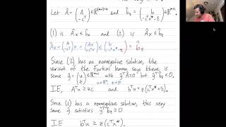 Linear Programming 32 Proof of strong duality from the Farkas lemma [upl. by Sitnik666]