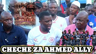 AHMED ALLY AUBIN KRAMO YUPO ASHANGILIWA AKISHUSHA NONDO KALI MECHI KUBWA NI SIMBA VS AL AHLY [upl. by Madian]