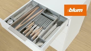 ORGALINE knife holder to organise knives in drawers  Blum [upl. by Borlow629]