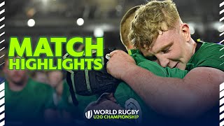 Irish head to FINAL  Ireland v South Africa Highlights  World Rugby U20s Championship [upl. by Edaw174]