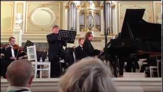 Zatin Concerto for Trumpet Piano and Strings 2 KafelnikovZatin SPB 2014 [upl. by Annoj492]