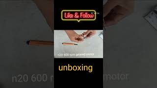 Unboxing n20 gear motor [upl. by Menard]