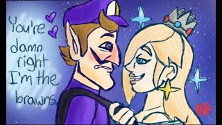 Brains and Brawns Waluigi x Rosalina Comic Dub [upl. by Elbart]