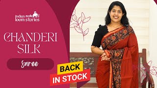 Chanderi Cotton Silk Saree  Restocked  സൗന്ദര്യവും വ്യക്തിത്വവും ഉണർത്തുന്ന സാരികൾ [upl. by Anneg]