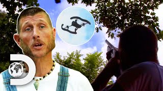 Josh Owens Shoots Down A SPYING Drone Hovering Above His Underground Still  Moonshiners [upl. by Daigle]