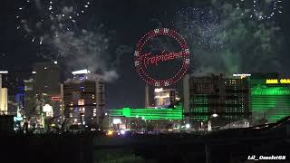 Tropicana Building Implosion  Full Drone and Firework Show  Las Vegas NV [upl. by Marje]