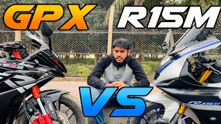 R15M vs GPX Demon 165RR full comparision in Bangla  Bike review [upl. by Kcirdehs]