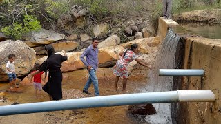 LUGAR INCRÍVEL NA CACHOEIRA TEM ATÉ UM SOFÁ DE PEDRA  DIVERTIMOS BASTANTE [upl. by Kerwinn]