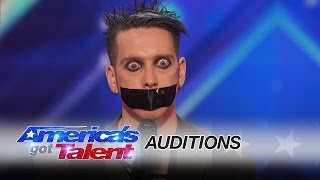 Tape Face  Audition  Americas Got Talent 2016 [upl. by Ronnholm]