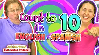 Count to 10 in English and Spanish  Jack Hartmann [upl. by Nmutua177]