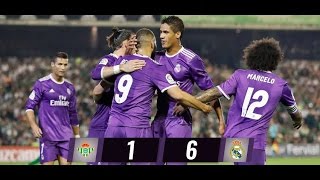 Goles BETIS 1 VS REAL MADRID 6 Resumen completo [upl. by Yannodrahc727]