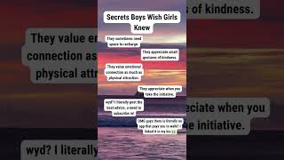 Secrets Boys Wish Girls Knew 😩  shorts [upl. by Jezrdna]