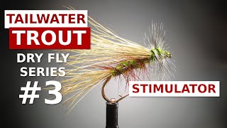 Olive Stimulator Dry Fly  Trout Fly Tying for Beginners [upl. by Helaine]