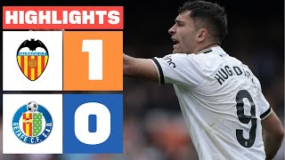 VALENCIA CF 1  0 GETAFE CF  RESUMEN LALIGA EA SPORTS [upl. by Schargel]