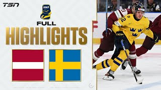 Sweden vs Latvia FULL HIGHLIGHTS  2024 World Junior Championship [upl. by Maiga]