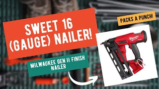 MILWAUKEE M18 GEN II 16GA FINISH NAILER TEST FIRE  REVIEW [upl. by Amahs28]