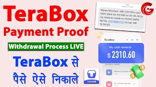 TeraBox Earning Withdrawal Proof  terabox se paise withdrawal kaise kare  Online earnings app [upl. by Ylnevaeh]