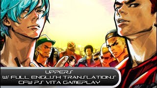 Uppers w Full English Translations CFW PS Vita Gameplay [upl. by Fen]