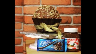 Tort Ferrero Rocher z nutellą GIANT FERRERO ROCHER RECIPE Wielkie Ferrero Rocher [upl. by Elane]