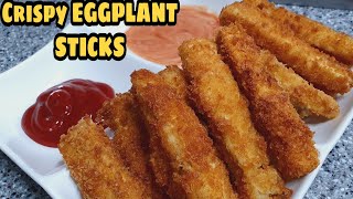 CRISPY EGGPLANT STICKS PERFECT FRIED EGGPLANT SUPER CRUNCHY EGGPLANT STICKS BYESTELLA CHANNEL [upl. by Olotrab]