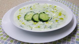 Tarator me Kos  Yogurt and Cucumber Recipe  tarator nasıl yapılır [upl. by Barbi]