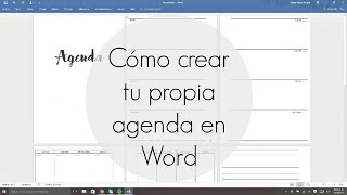 Cómo crear tu propia agenda en Word  Julieta Jareda [upl. by Aicilram]