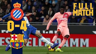 FULL MATCH Espanyol 0  4 Barça 2018 Relive the goalfest in the derby [upl. by Ruyam]