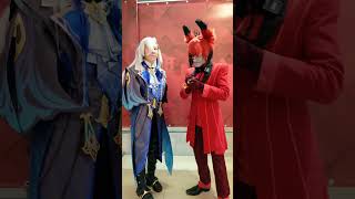 Alastor and the Demon Roulette festival cosplay 2024 alastor hotelhazbin trending prank [upl. by Enyalaj]