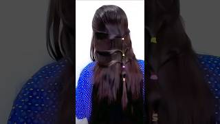 Outing hairstyle girl  rubber bands Hairstyle hairstyle outing hair hack trending rubberband [upl. by Prunella]