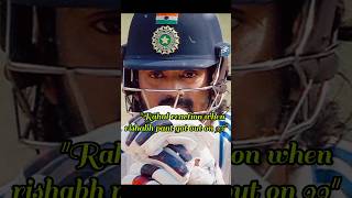 Kl reaction on rishabh pant 🥺 shorts cricket klrahul rishabhpant indvsnz [upl. by Eibrad]