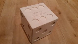 Wooden dice puzzle box with secret compartment [upl. by Lipsey]