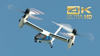 4K Agusta Westland AW609 Tiltrotor N609PH flying display at Jesolo AirShow 2022 Italy [upl. by Trik]