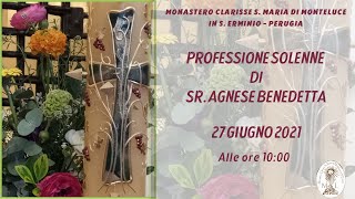 PROFESSIONE SOLENNE DI SR AGNESE BENEDETTA [upl. by Tobin823]