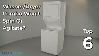 WasherDryer Combo Wont Spin or Agitate — WasherDryer Combo Troubleshooting [upl. by Ayitahs]