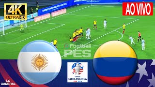 🔵ARGENTINA X COLÔMBIA🟡AO VIVO COM IMAGEM GAMEPLAY🎮COPA AMÉRICA 2024 2024 JOGANDO NO PC PES 2024 [upl. by Dragoon]