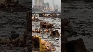 😭After ganpati visarjan Mahim chowpatty 🥹…￼ganpati visarjan viral shorts share [upl. by Oringa]