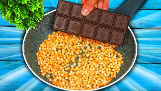 You will LOVE IT Chocolate Popcorn Recipe Quick Dessert for Watching Movies [upl. by Hull821]