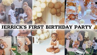 JERRICK’S FIRST BIRTHDAY PARTYTEDDY BEAR THEME FOR 1 YEAR OLD BOYBEST BIRTHDAY EVERTHEBECCAHBRAND [upl. by Sadella]