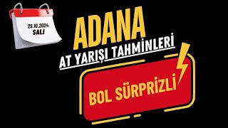 29 Ekim 2024 Salı Adana At Yarışı Tahminleri [upl. by Stubstad]