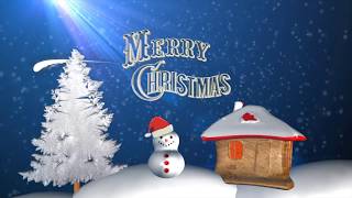 Christmas Digital Decoration Video  Cheerful Blue Christmas [upl. by Thurmond]