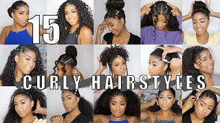 15 CURLY HAIRSTYLES  IDEES DE COIFFURES [upl. by Essilevi]