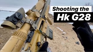 Shooting a Legend the Hk G28 German Semi Auto Sniper System [upl. by Rawden]