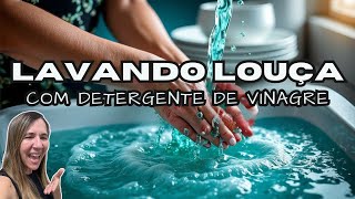 🔴LAVANDO A LOUÇA COM O DETERGENTE DE VINAGRE [upl. by Hailee785]