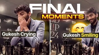 Final Moments of Gukesh Winning World Championship  Gukesh Crying [upl. by Uv]